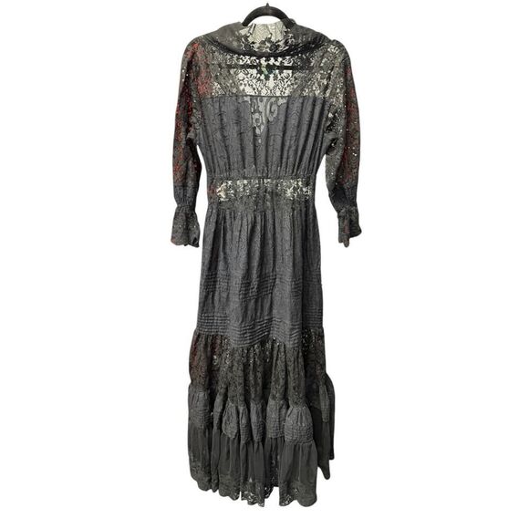 Antica Sartoria BlackโLace Maxi Dress โ Boho Chic Elegance Floral one size - Picture 7 of 16